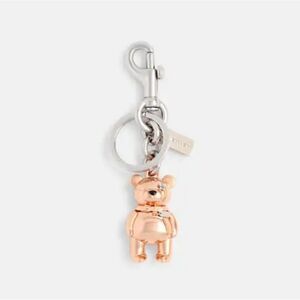 Coach 3 D Bear Bag Charm Rose Gold